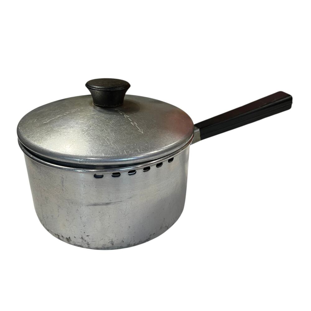 Regal Ware Aluminum Cooking Pot Lid Strainer Vintage American Cookware Classic